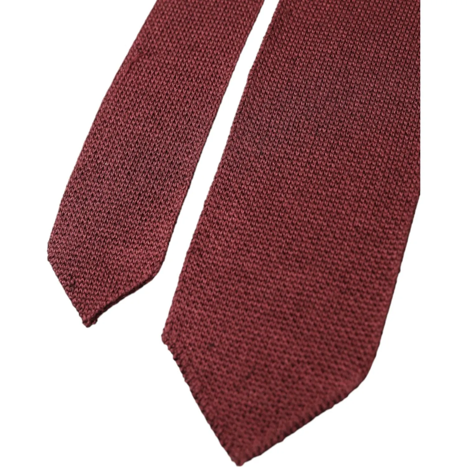 Dolce & Gabbana Bordeaux 100% Silk Patterned Classic Men Tie