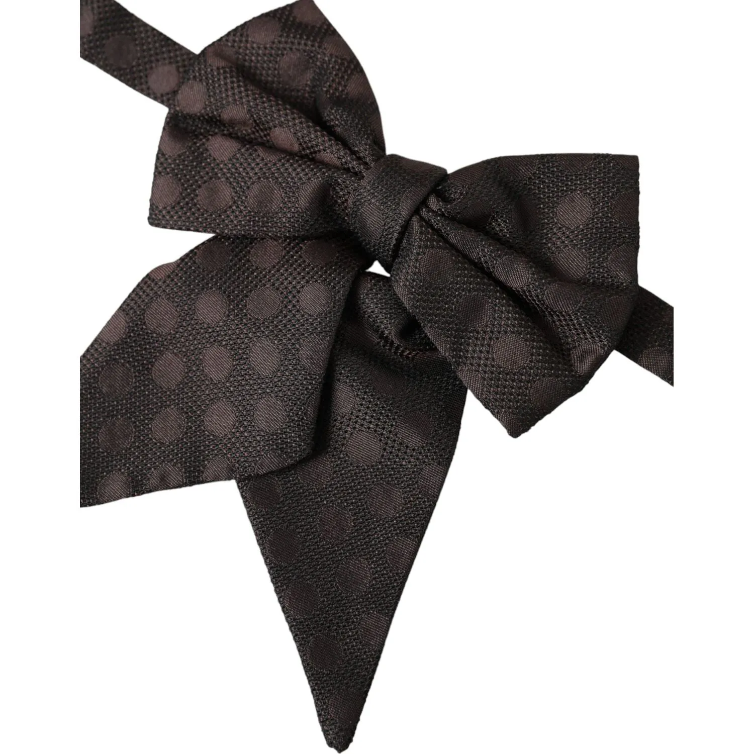 Dolce & Gabbana Brown Ribbon Silk Adjustable Neck Men Bow Tie