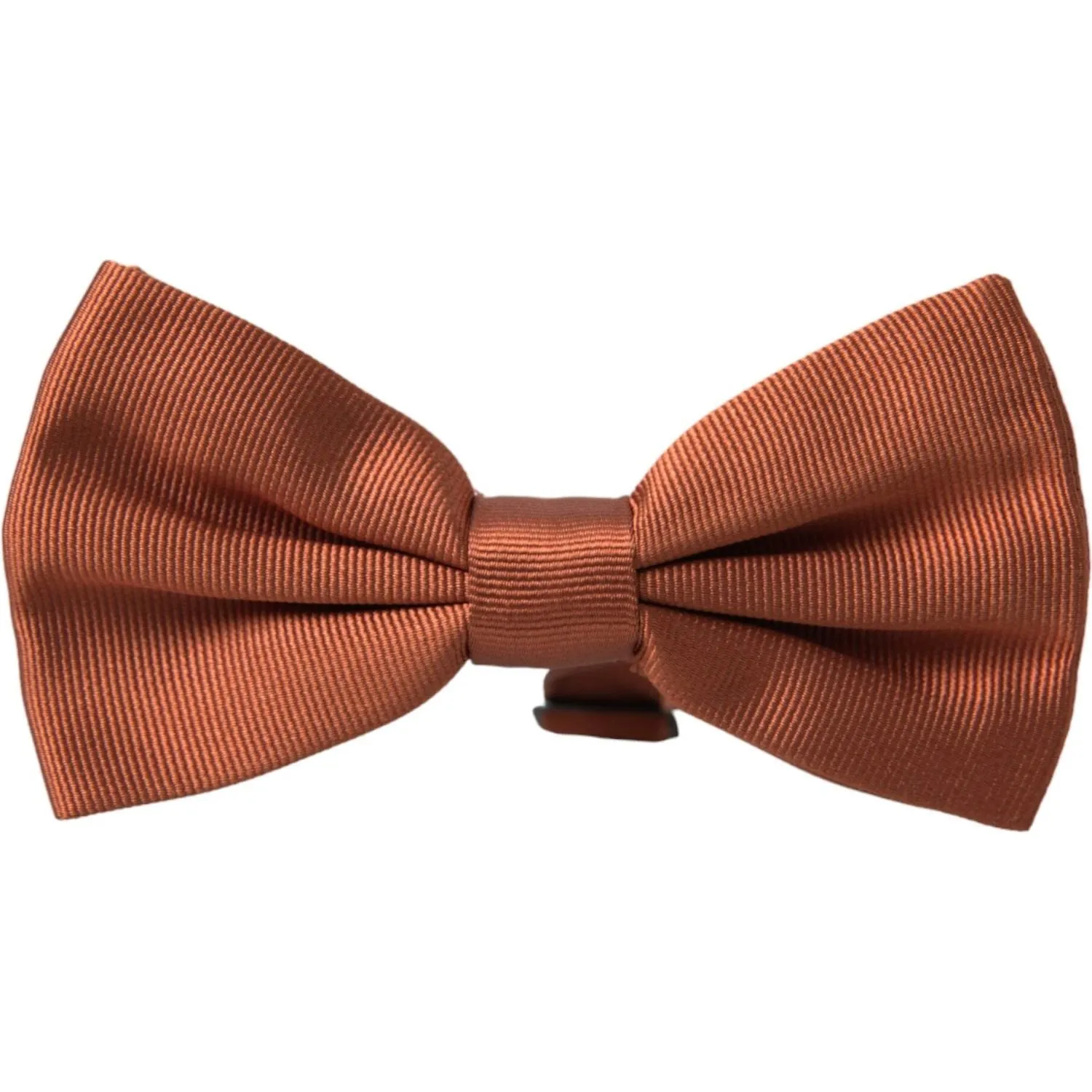 Dolce & Gabbana Brown Silk Adjustable Neck Men Bow Tie