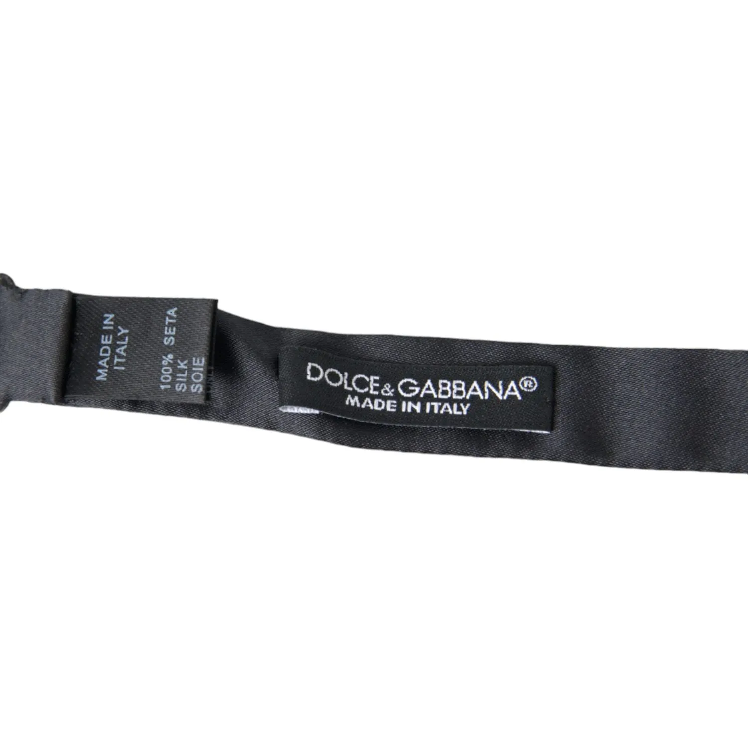 Dolce & Gabbana Elegant Anthracite Gray Silk Bow Tie