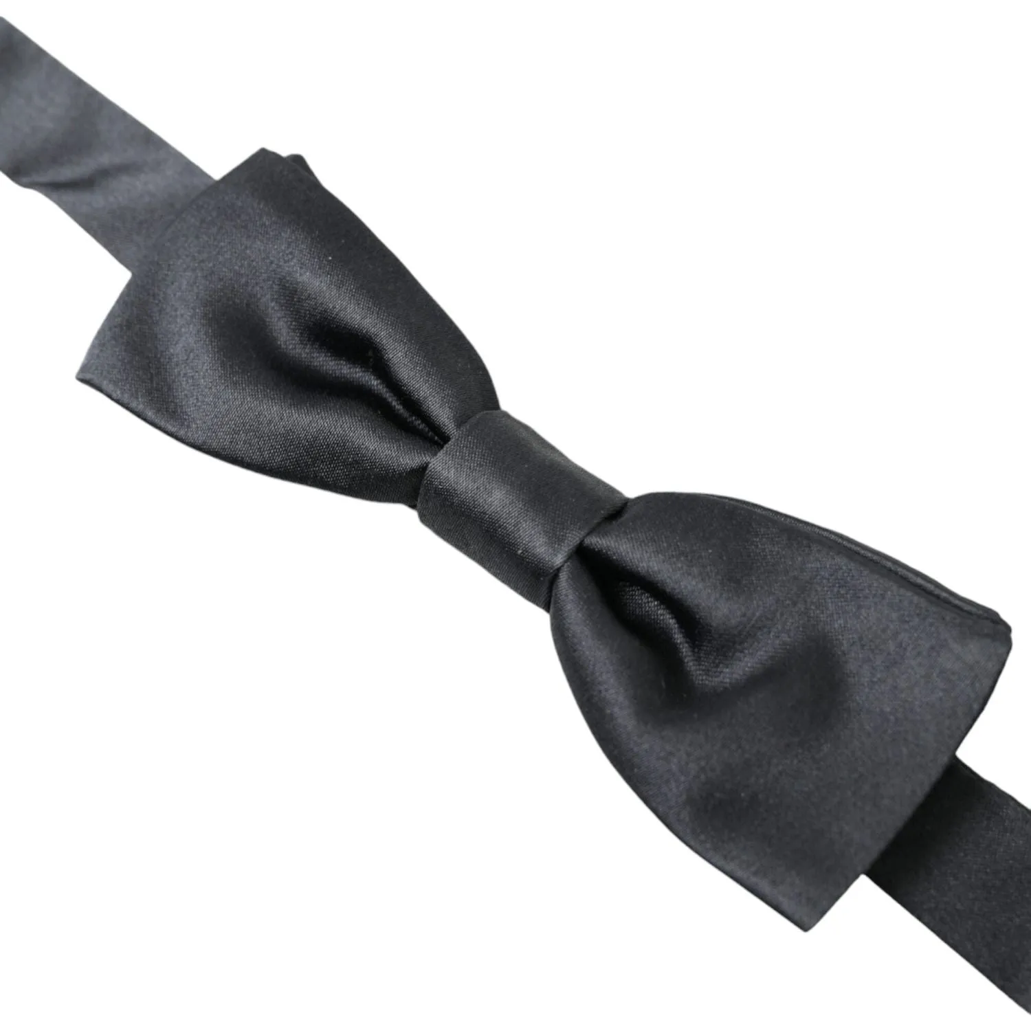 Dolce & Gabbana Elegant Anthracite Gray Silk Bow Tie