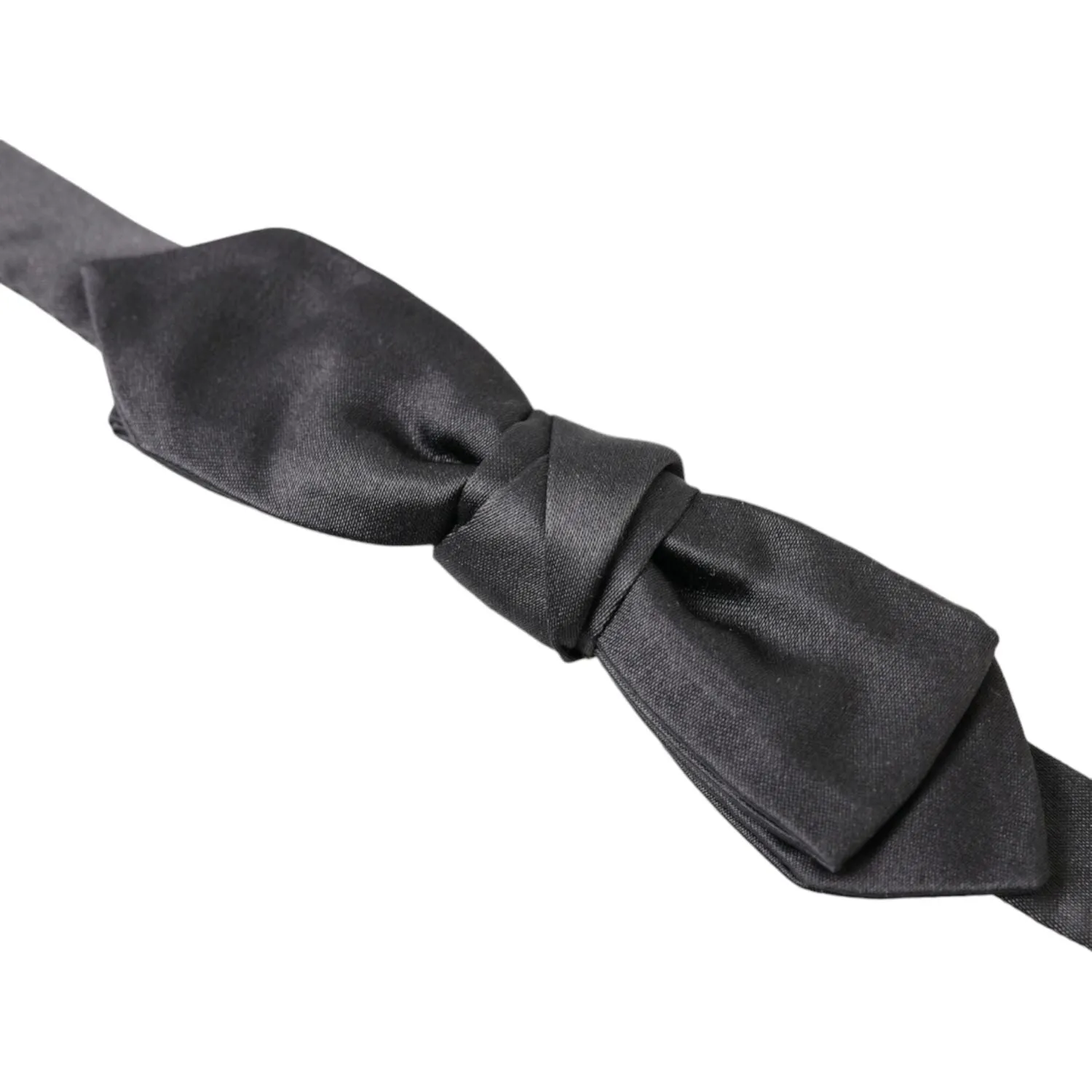 Dolce & Gabbana Elegant Anthracite Silk Bow Tie