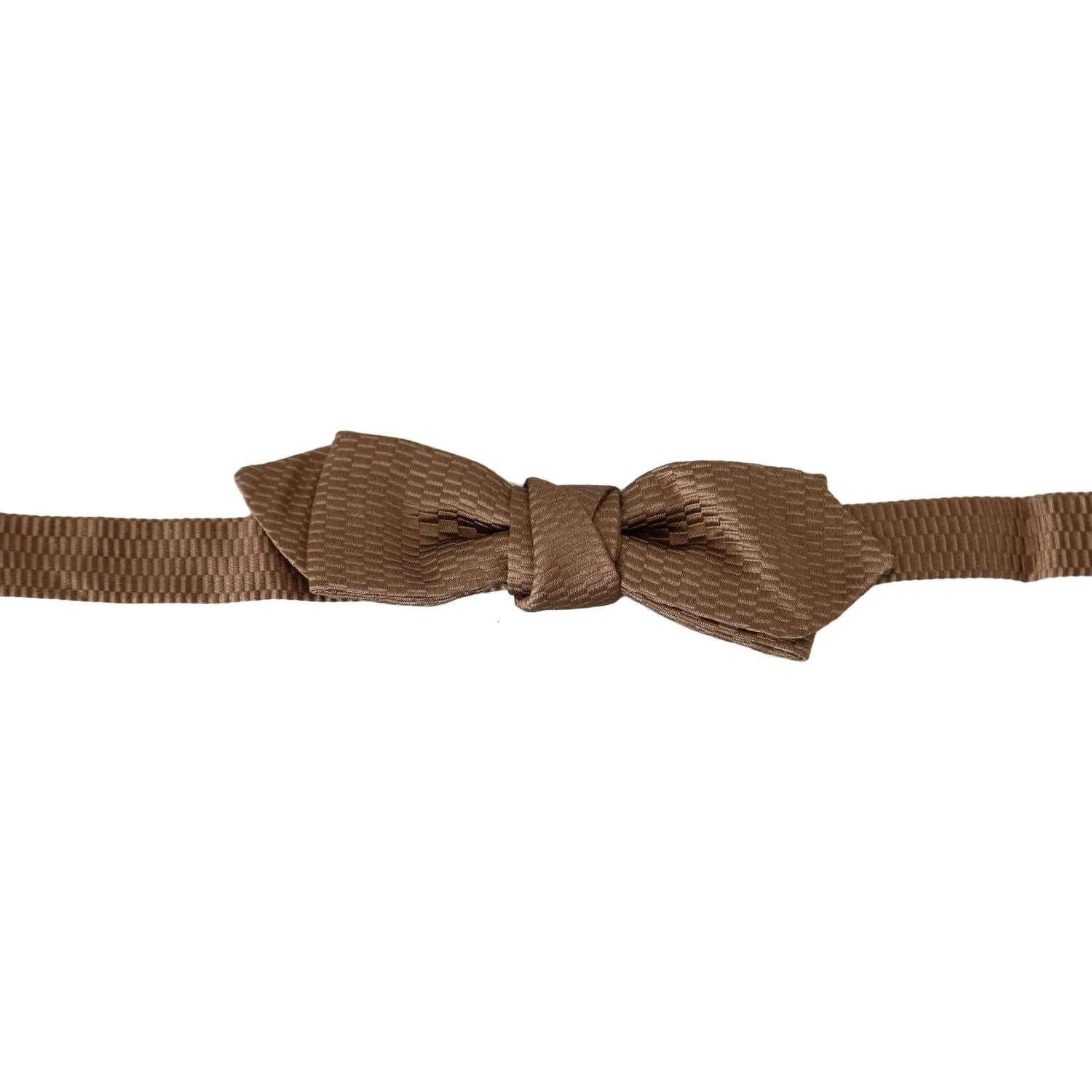 Dolce & Gabbana Elegant Brown Gold Bow Tie