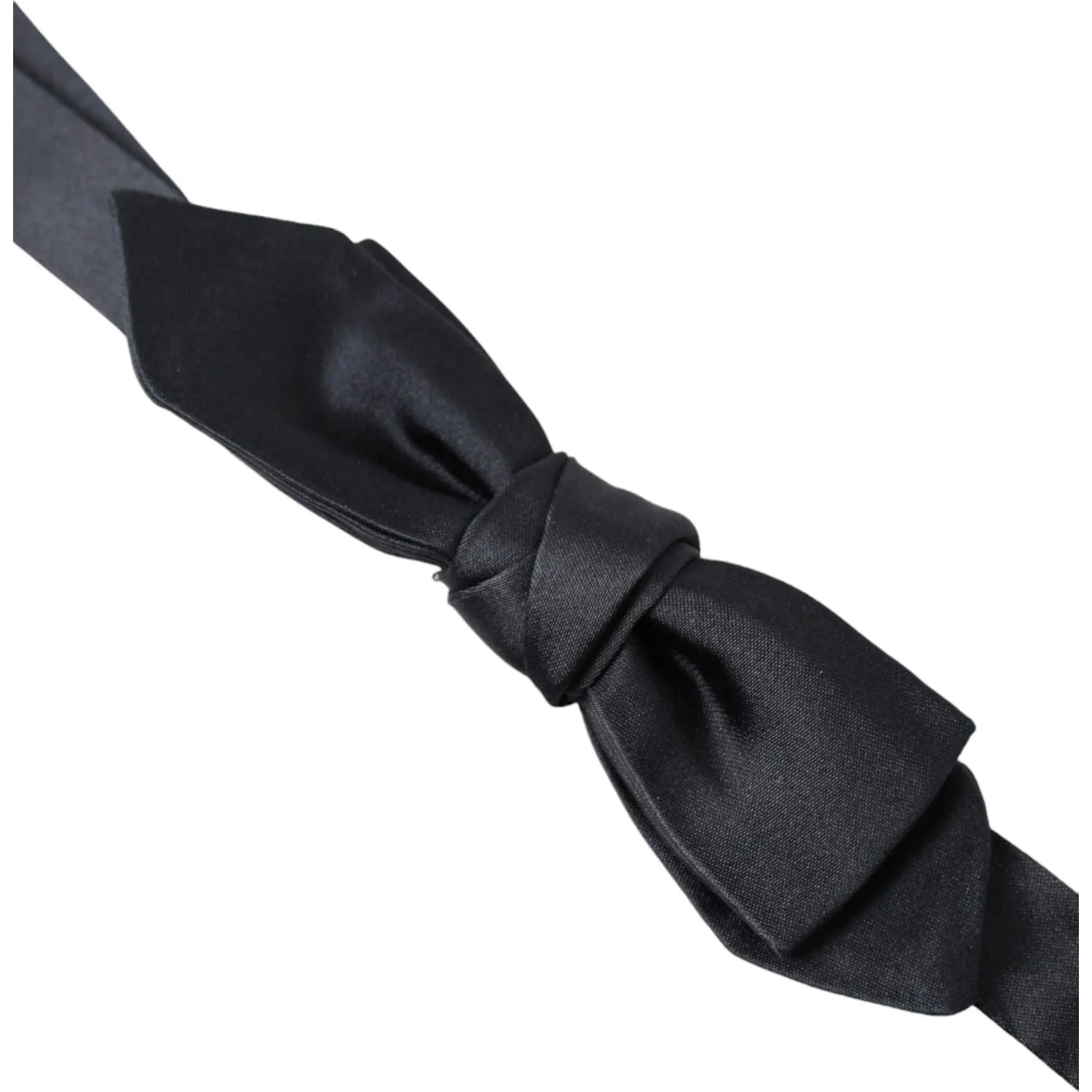 Dolce & Gabbana Elegant Dark Blue Silk Bow Tie