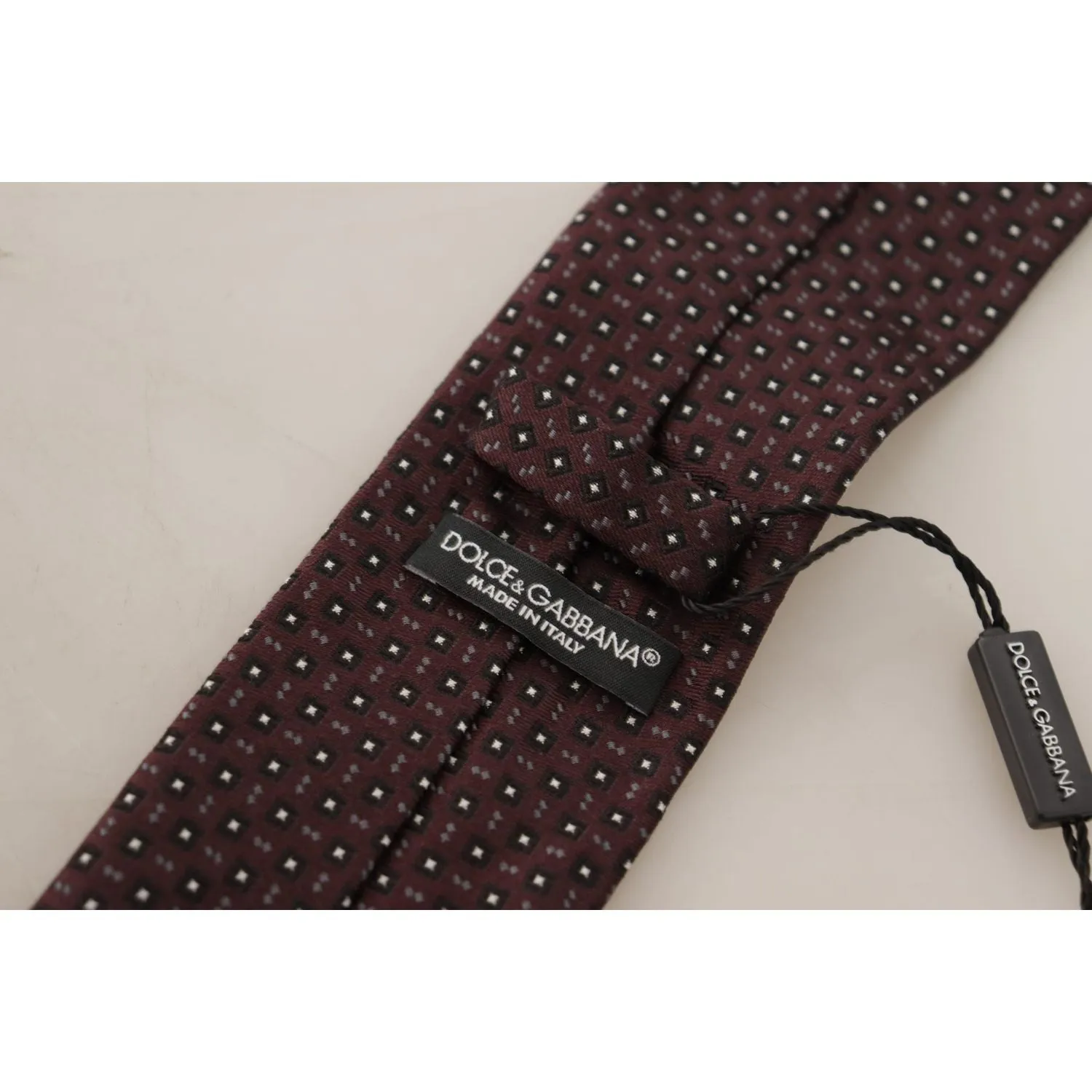 Dolce & Gabbana Elegant Geometric Silk Bow Tie