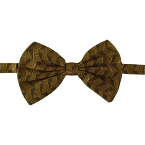 Dolce & Gabbana Elegant Gold Silk Bow Tie