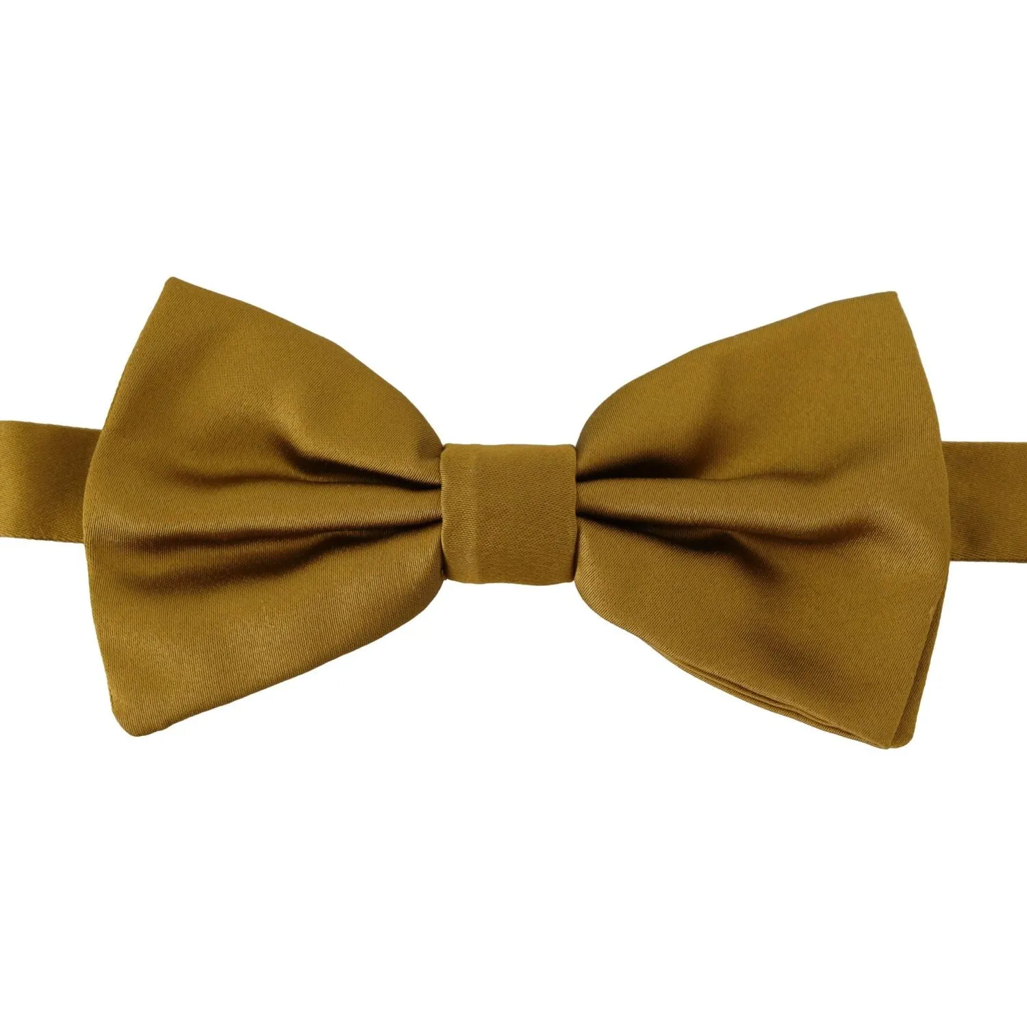 Dolce & Gabbana Elegant Mustard Yellow Silk Bow Tie