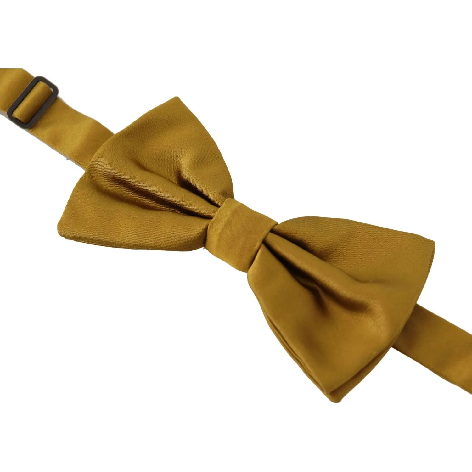 Dolce & Gabbana Elegant Mustard Yellow Silk Bow Tie