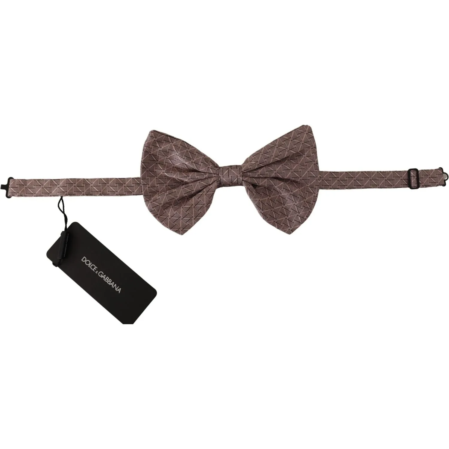 Dolce & Gabbana Elegant Silk Gray Bow Tie - Men's Formalwear