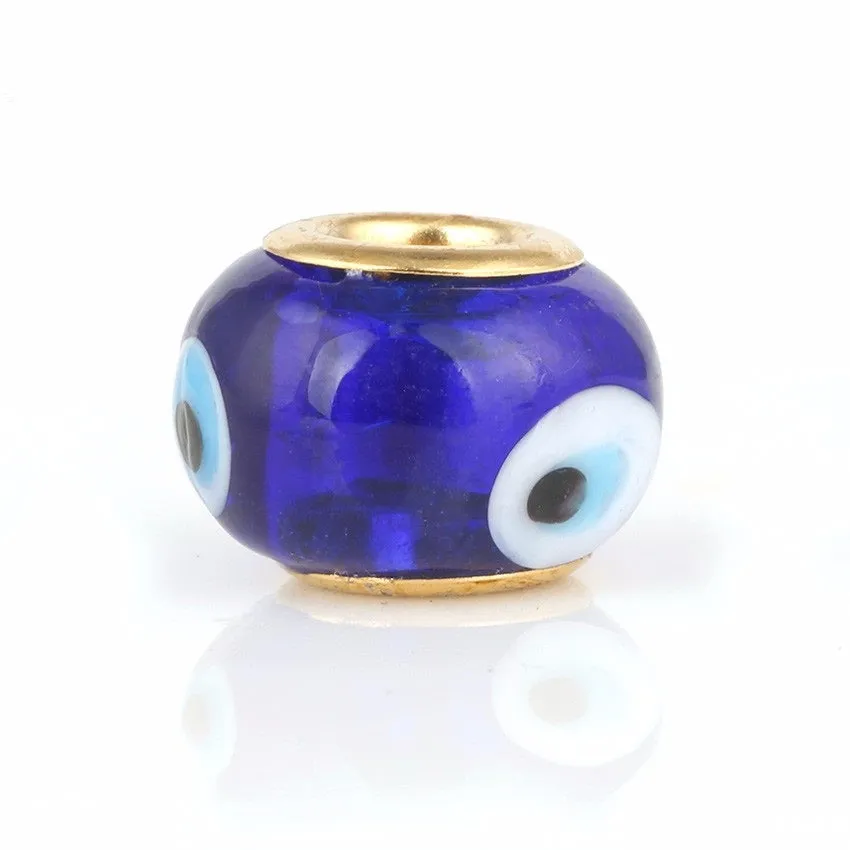 Evil Eye Glass Gold Charm