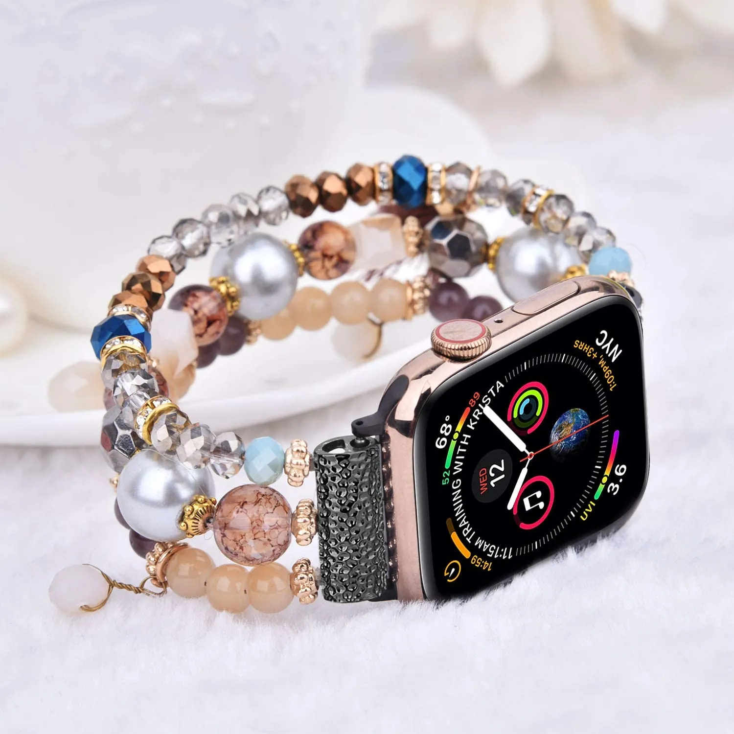 Handmade Beaded Stretchable Band for Apple Watch-Assorted Styles