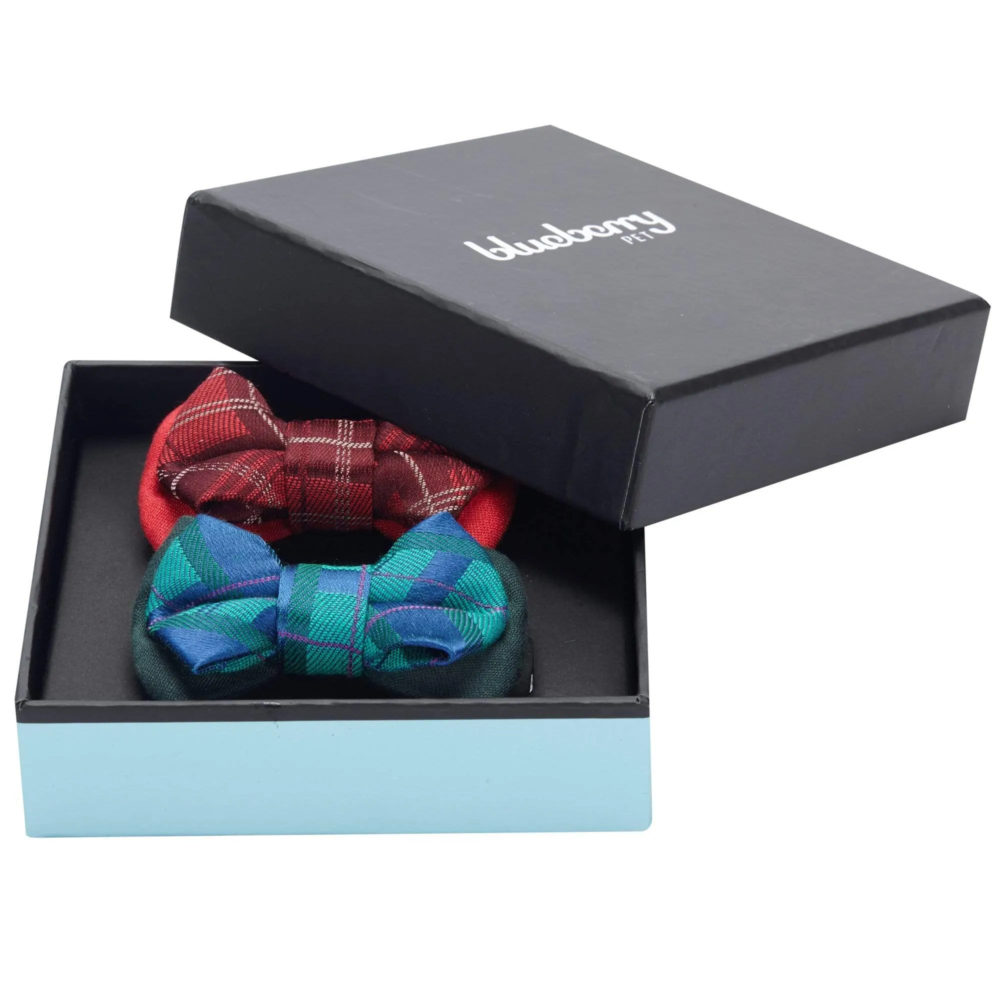 Handmade Plaid Bow Tie Set in Gift Box, 2 Pack