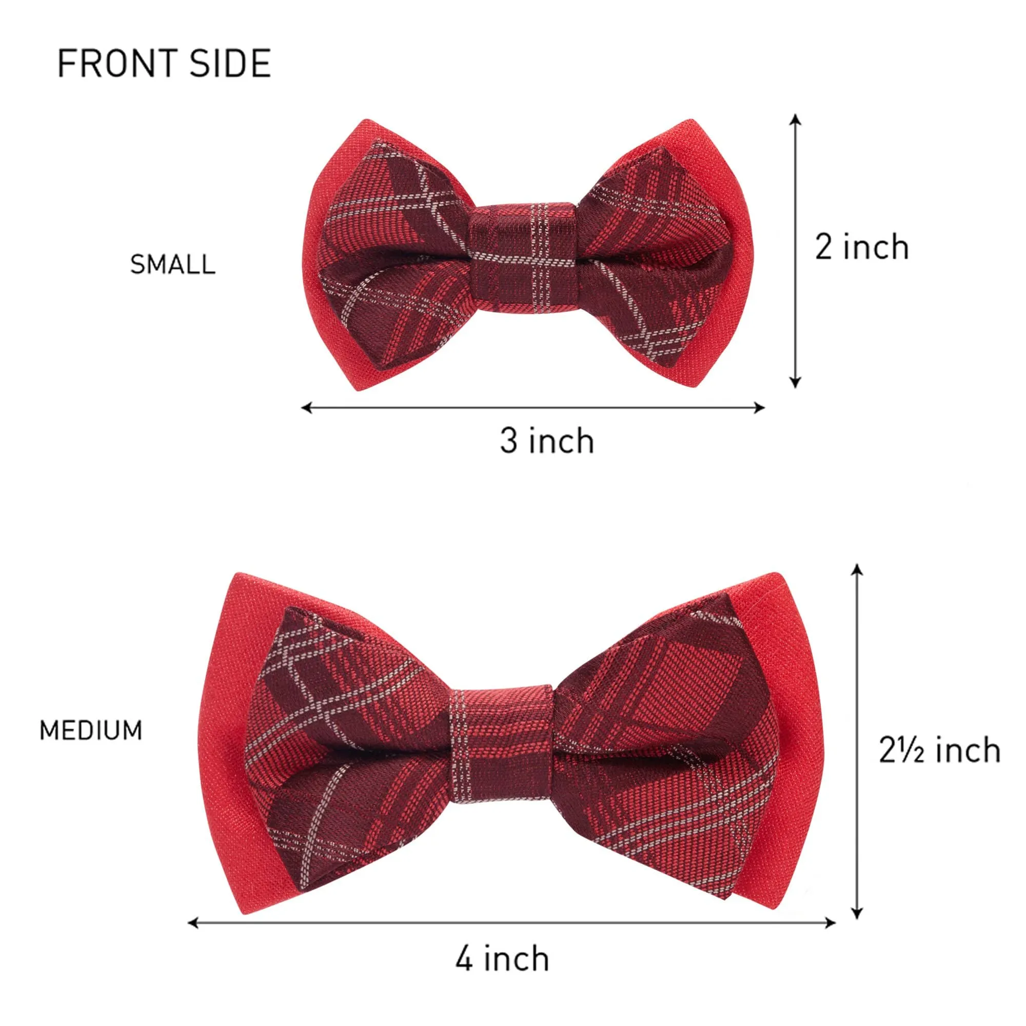 Handmade Plaid Bow Tie Set in Gift Box, 2 Pack