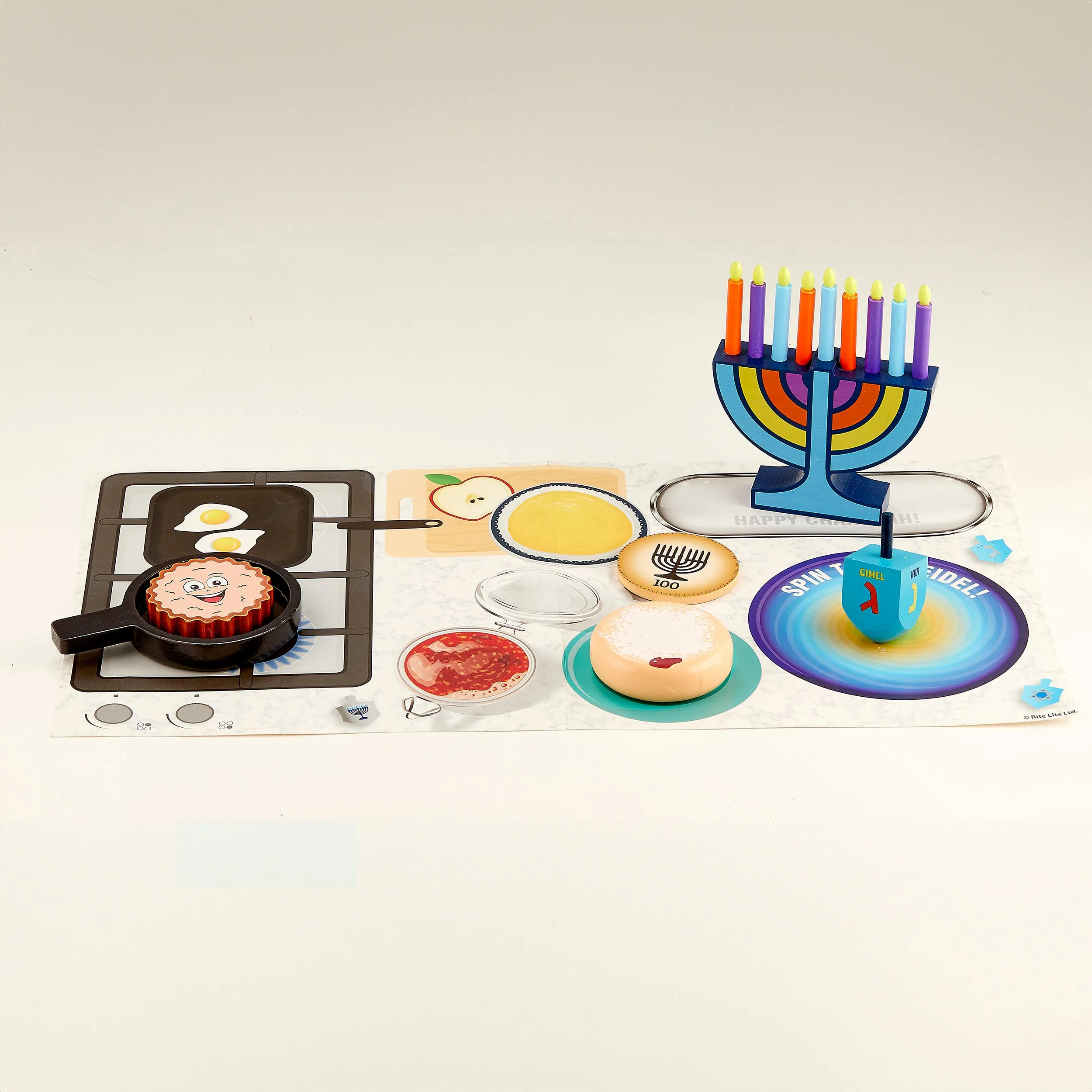 hanukkah deluxe wooden play set