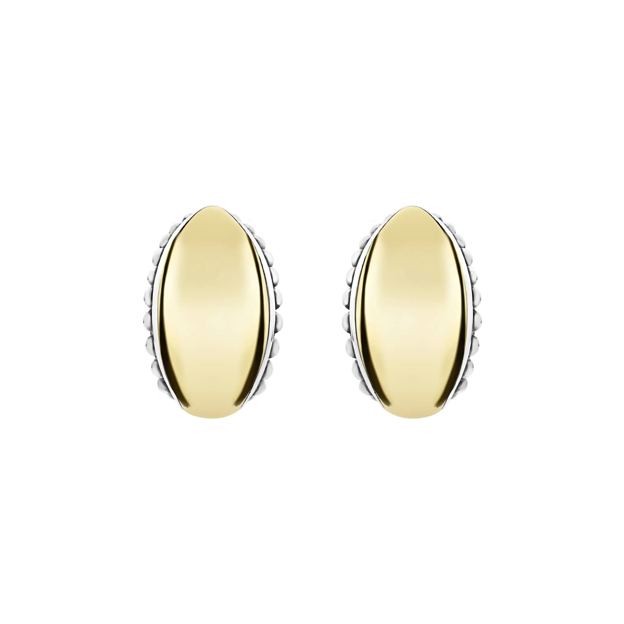 High Bar 18K Gold Station Caviar Huggie Earrings