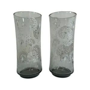 Libbey Retro Dandelion Puff Tall Collins Glasses (Set of 2)