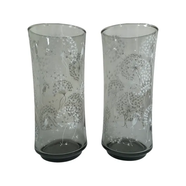 Libbey Retro Dandelion Puff Tall Collins Glasses (Set of 2)