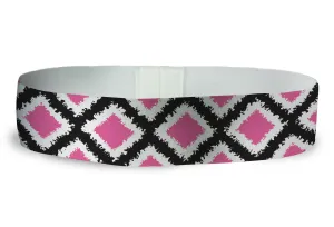 Loopty Loop Tribal Diamonds Pink Black