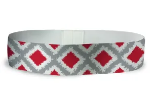 Loopty Loop Tribal Diamonds Red Grey