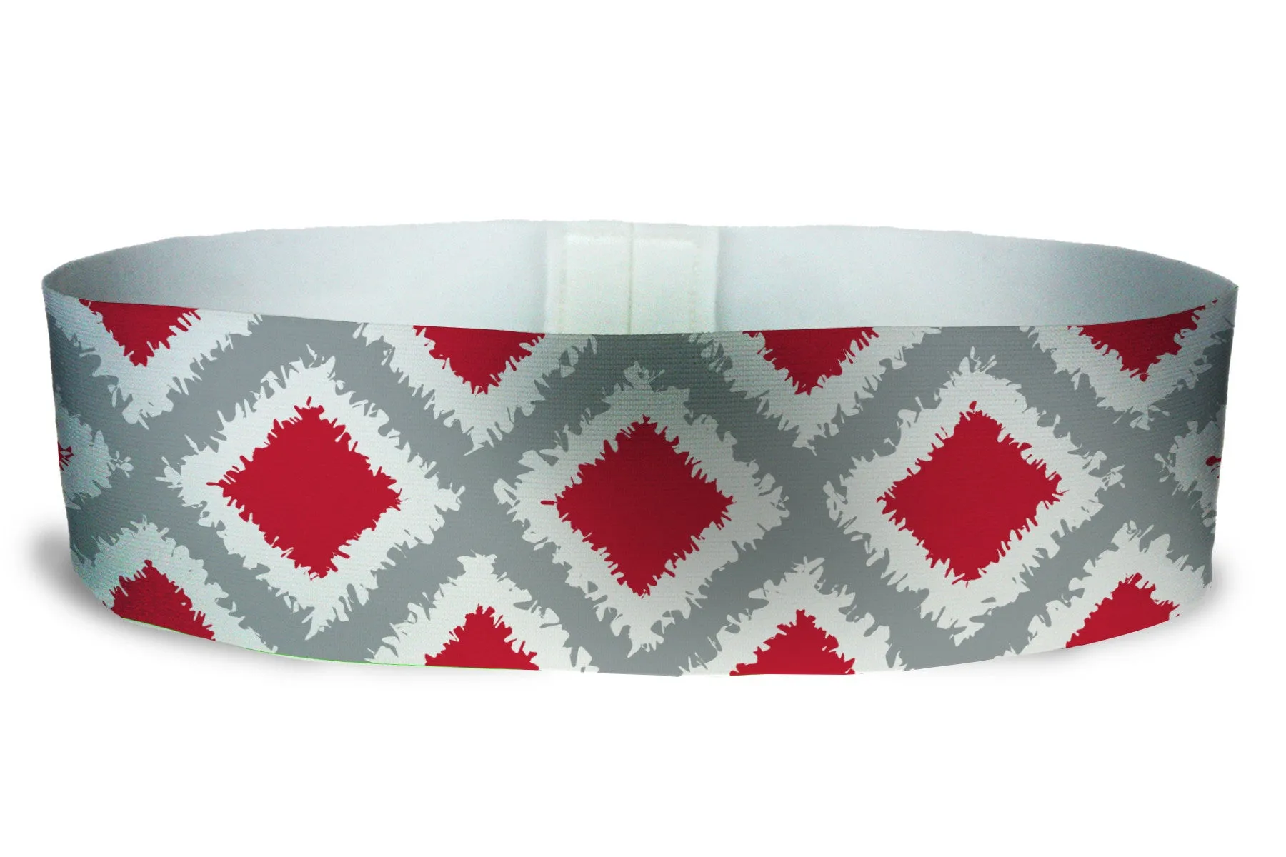 Loopty Loop Tribal Diamonds Red Grey