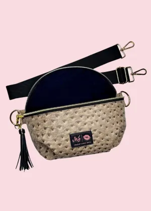 Makeup Junkie Bags - Dusty Ostrich Sidekick [Pre-Order]