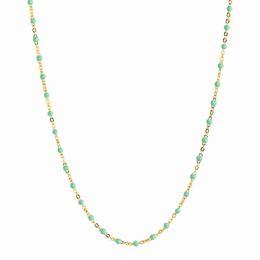 Mint Colored Enamel Necklace