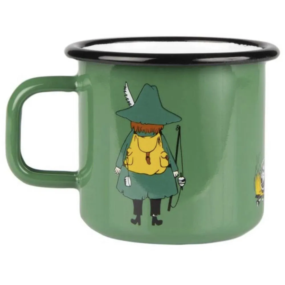 Moomin Enamel Mug 3.7 dl Retro Snufkin Green