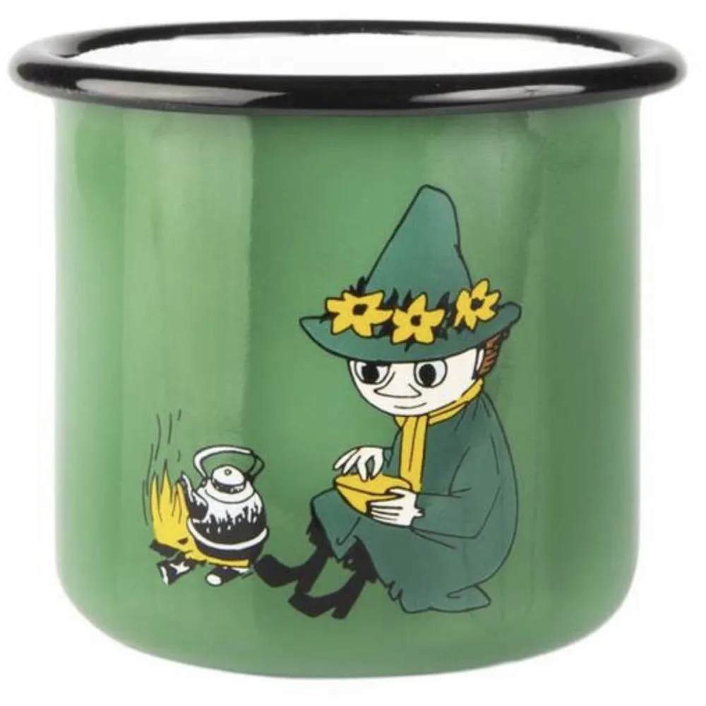 Moomin Enamel Mug 3.7 dl Retro Snufkin Green