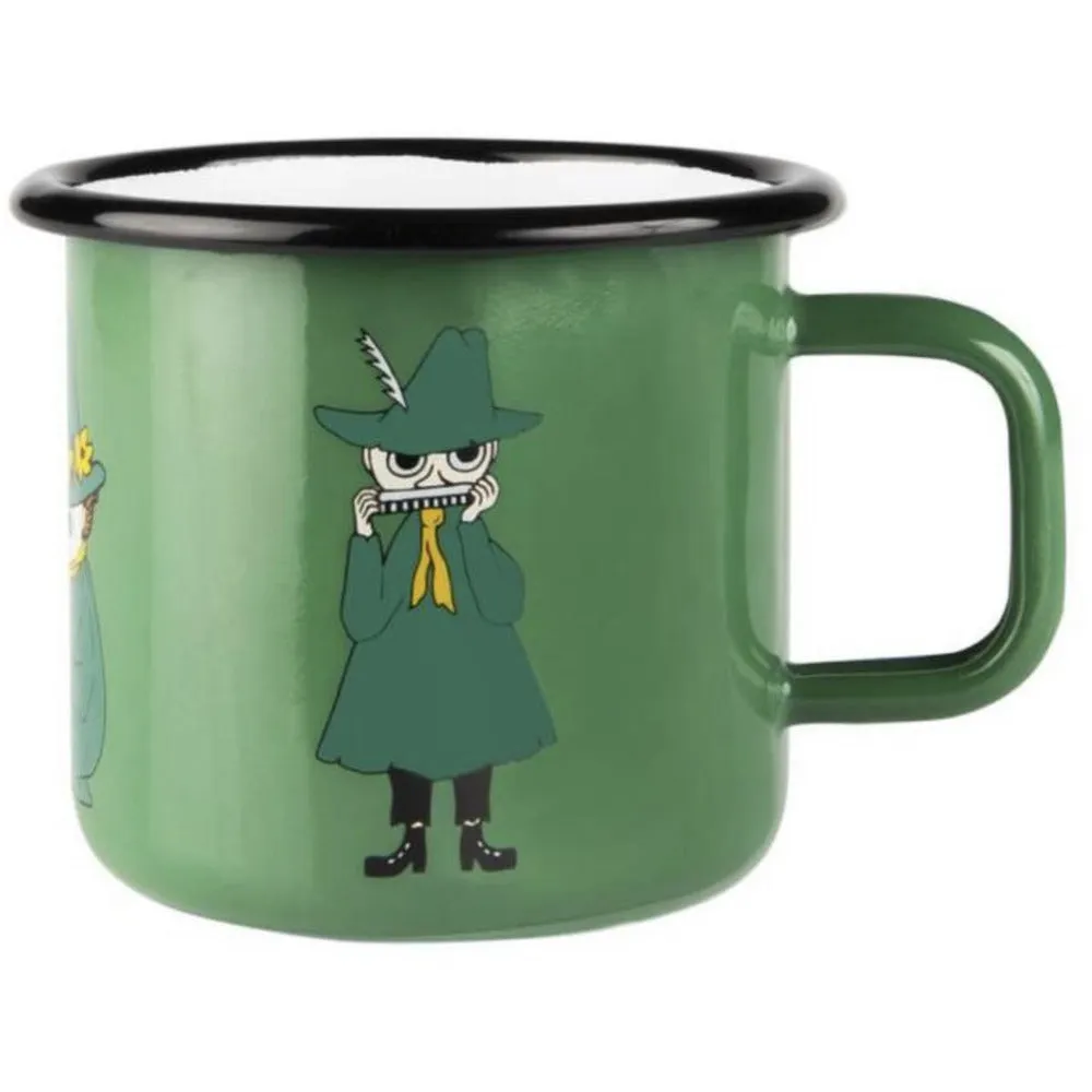 Moomin Enamel Mug 3.7 dl Retro Snufkin Green