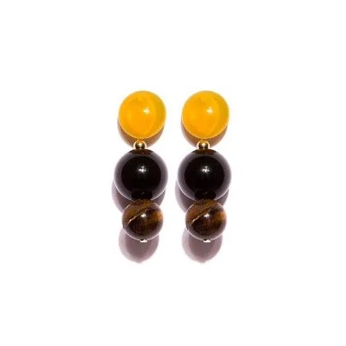 Mãos da Terra Tricolour Drop Earrings