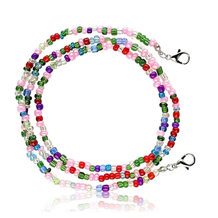 Multi-Color Face Mask Holder Beads Chain