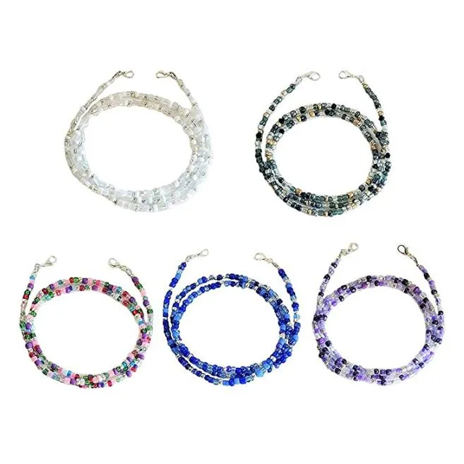 Multi-Color Face Mask Holder Beads Chain