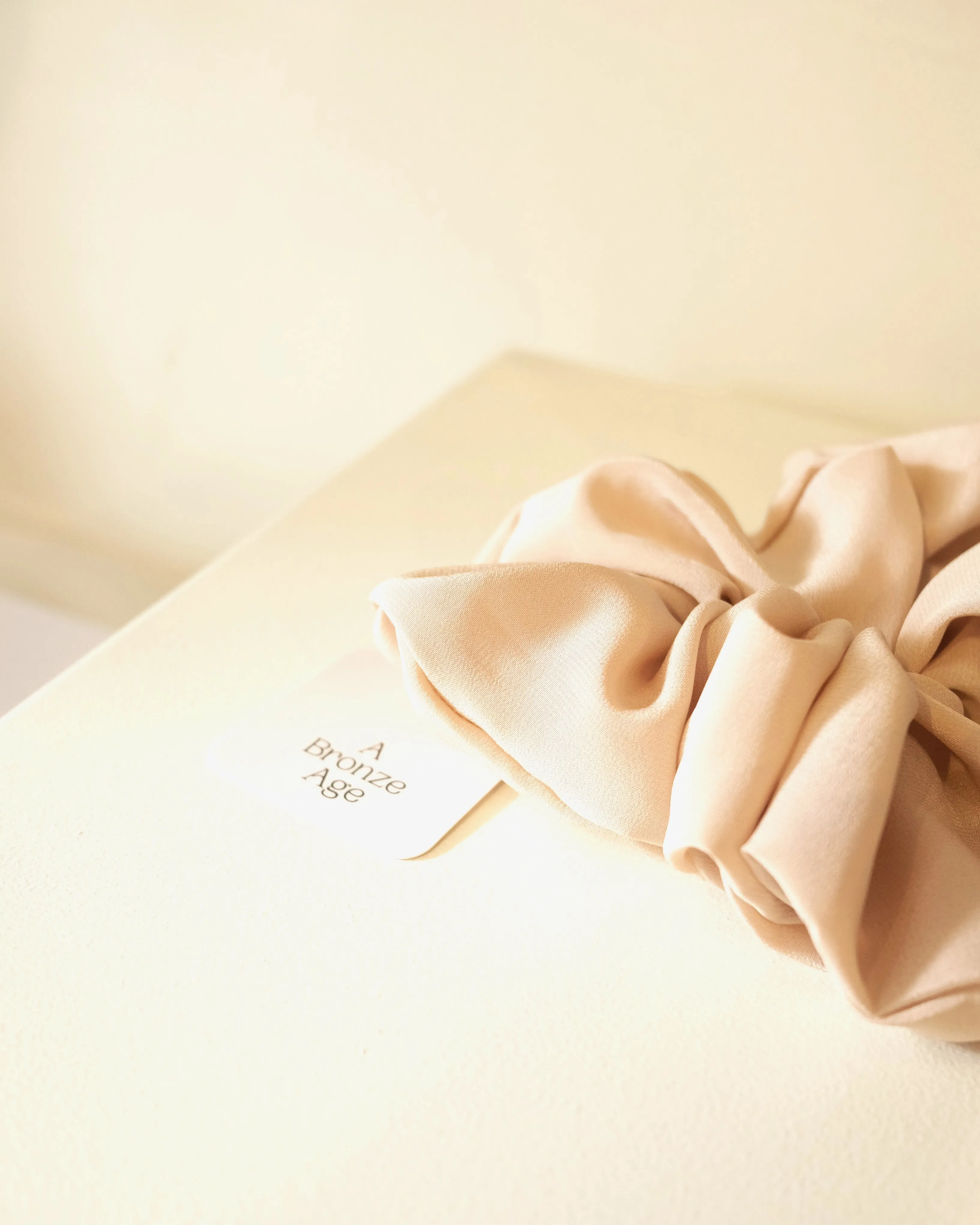 Oversize Silk Scrunchie, Sand