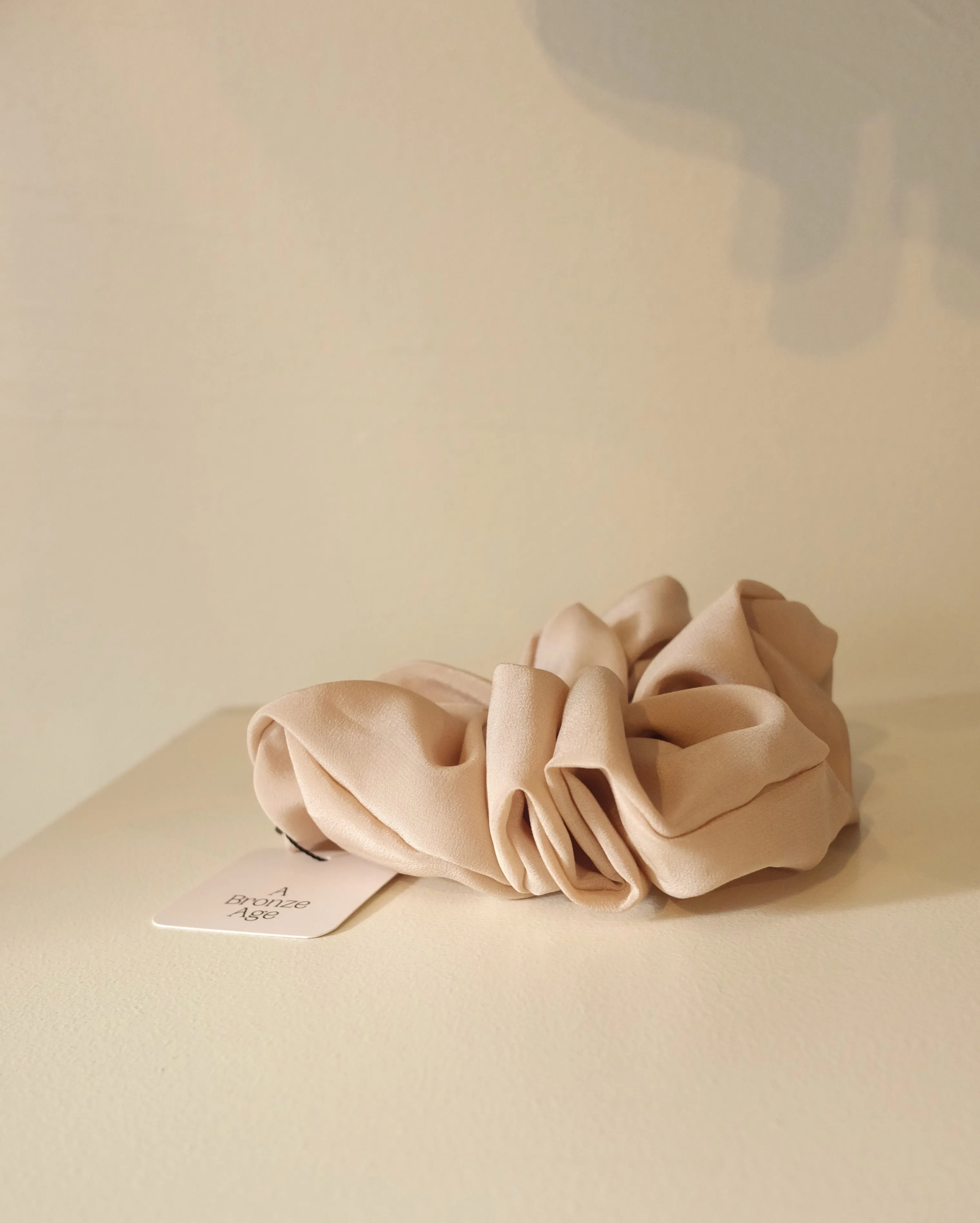 Oversize Silk Scrunchie, Sand