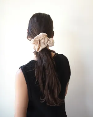 Oversize Silk Scrunchie, Sand