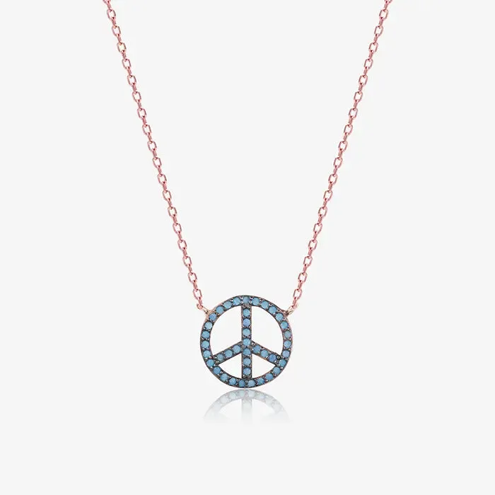 Peace Detailed Chain Locket