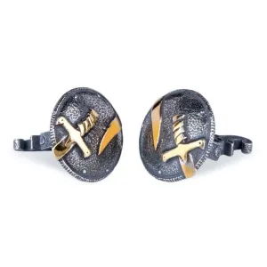 Resurrection Ertugrul Shield & Sword Silver Cufflinks