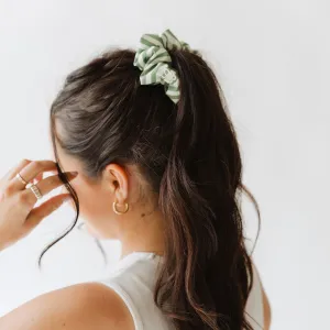 Sage Stripe Scrunchie