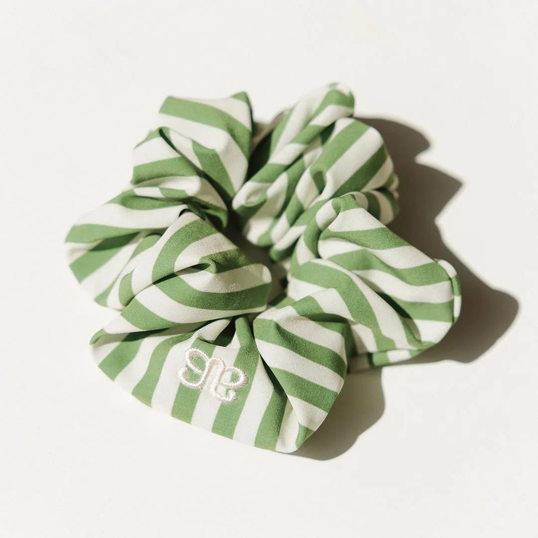 Sage Stripe Scrunchie