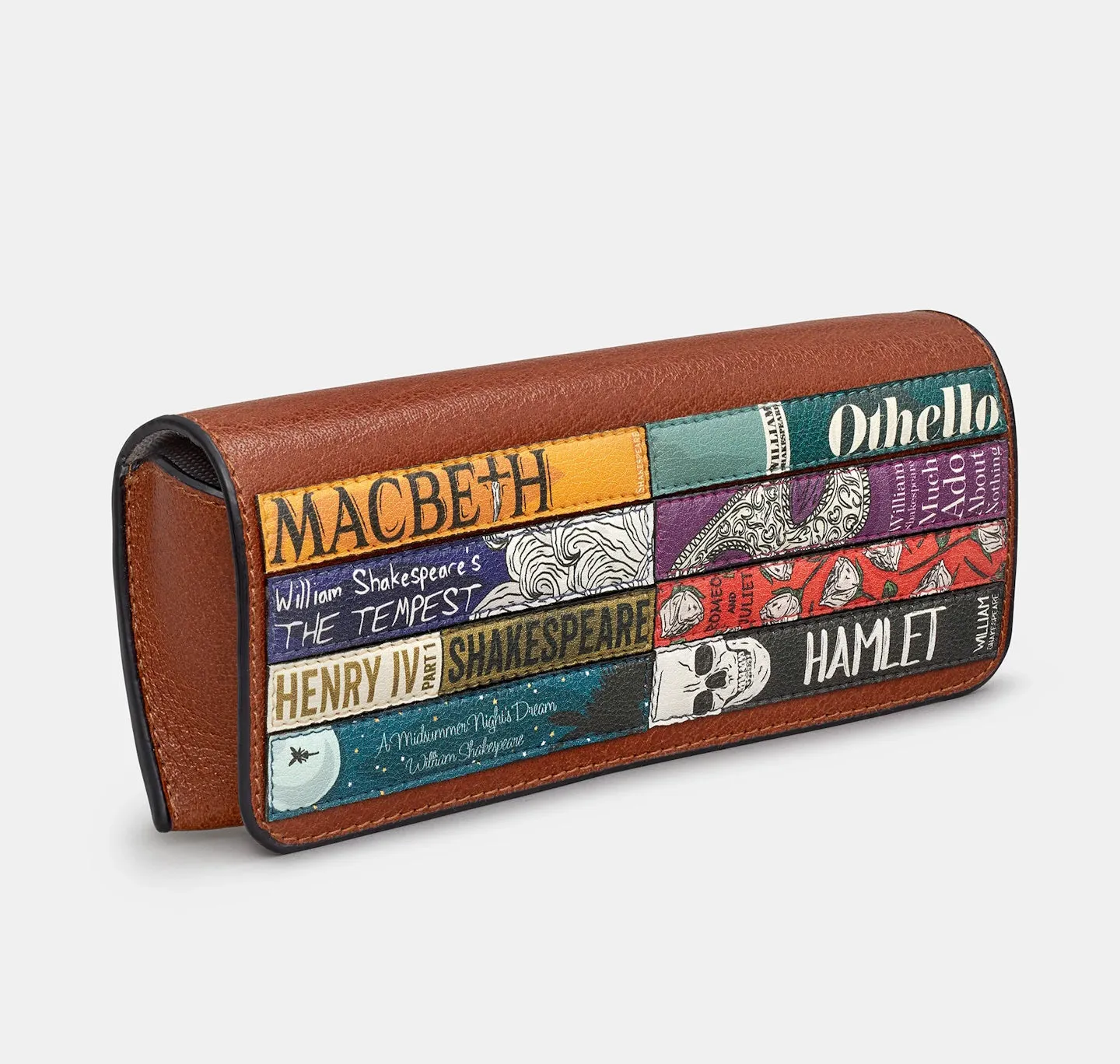 Shakespeare Bookworm Leather Glasses Case