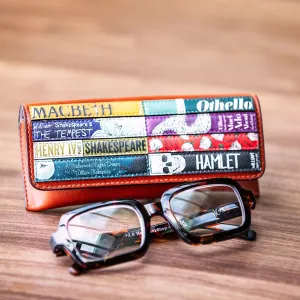 Shakespeare Bookworm Leather Glasses Case