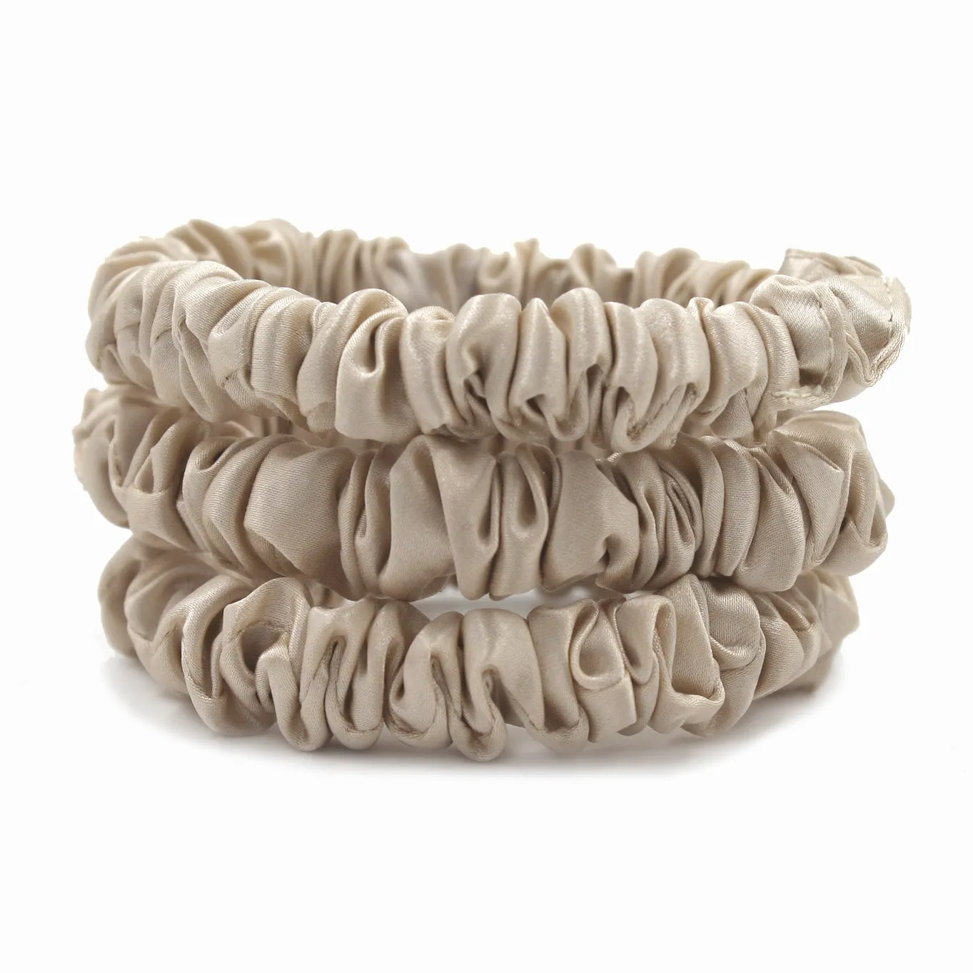 Silk Scrunchies - Sand