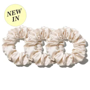 SILKE LARGE SCRUNCHIES - CHAMPAGNE