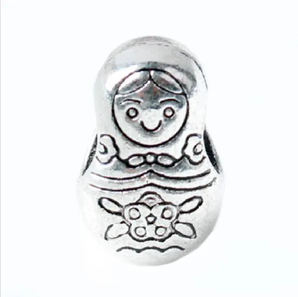 Silver Matryoshka Doll Charm