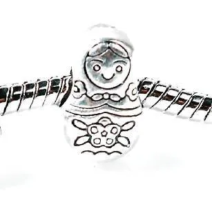 Silver Matryoshka Doll Charm