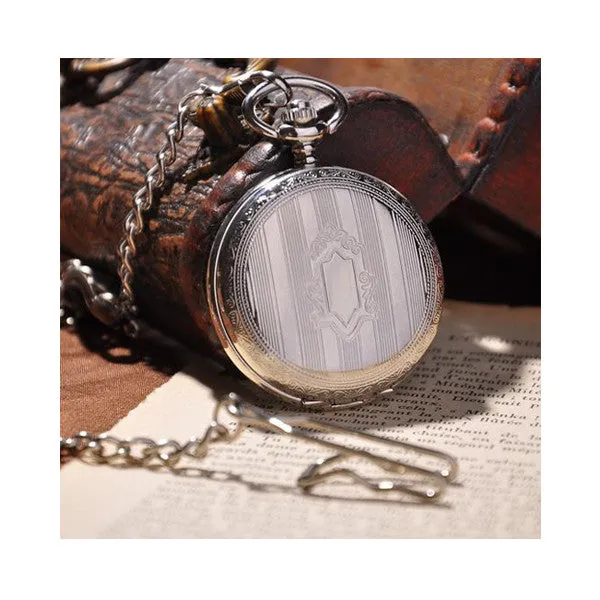 Silver Shield Full Hunter Pocket Watch