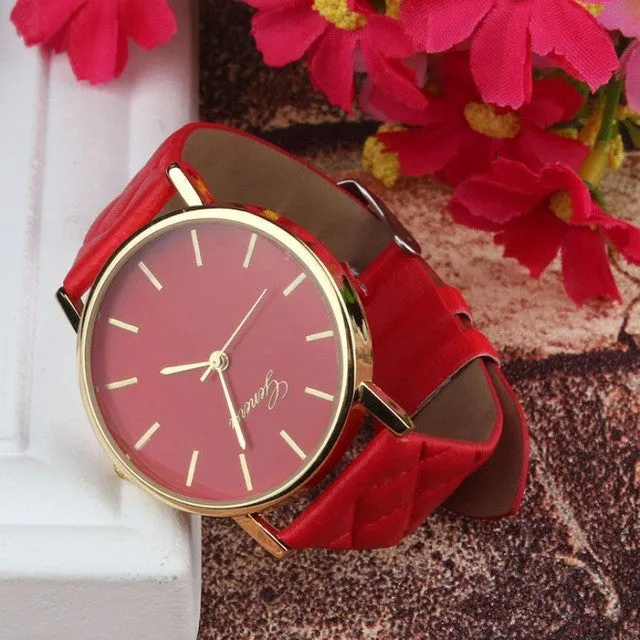 Simple Design Geneva Fashion Wrist Watch For Women