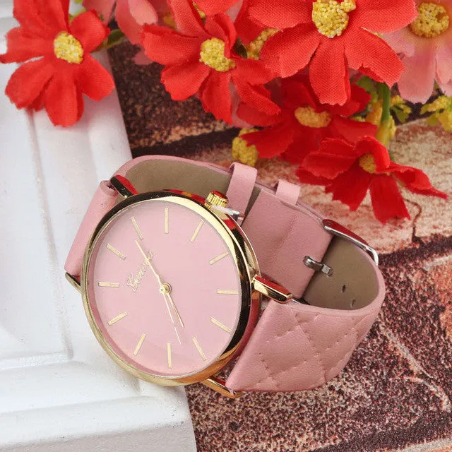 Simple Design Geneva Fashion Wrist Watch For Women