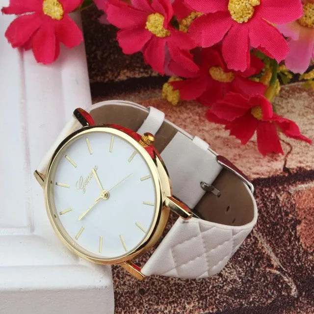 Simple Design Geneva Fashion Wrist Watch For Women