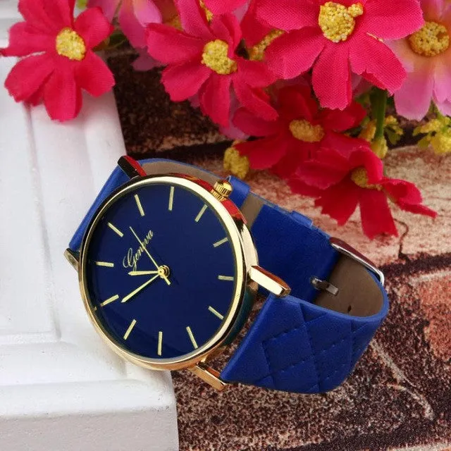 Simple Design Geneva Fashion Wrist Watch For Women